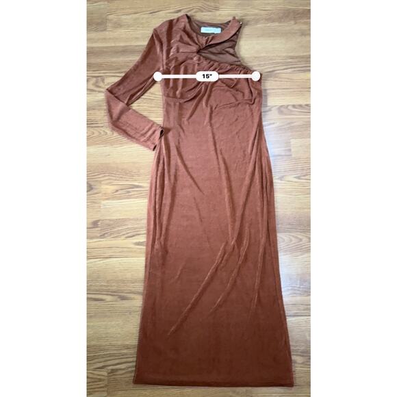 MISHA Asher One-shoulder Cocktail Dress In Ginger size 44/ US 12 - Picture 11 of 13